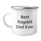 Ragdoll Cat Lovers Gifts from Family to Friends, Best Ragdoll Dad Ever Camping Mug for Graduation Celebration