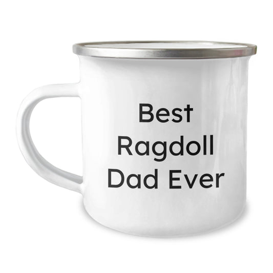 Ragdoll Cat Lovers Gifts from Family to Friends, Best Ragdoll Dad Ever Camping Mug for Graduation Celebration - Image 1