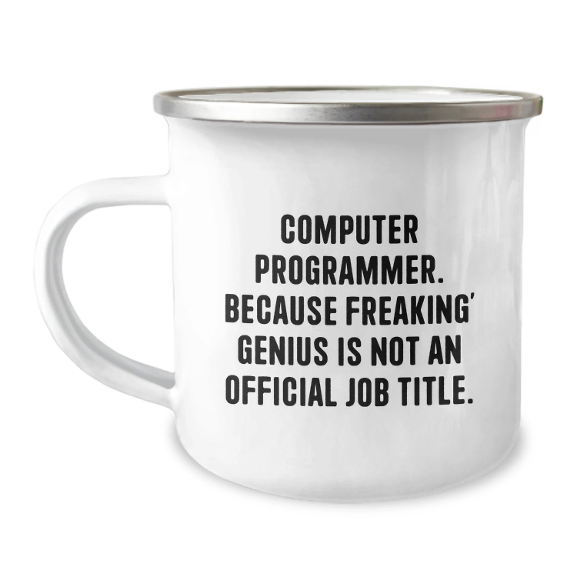 Funny Computer Programmer Gifts from Friends, Unique Valentine's Unique Gifts for Computer Programmer Couples, Camping Mug for Code Geeks - 12 oz Stainless Steel with Enamel Finish