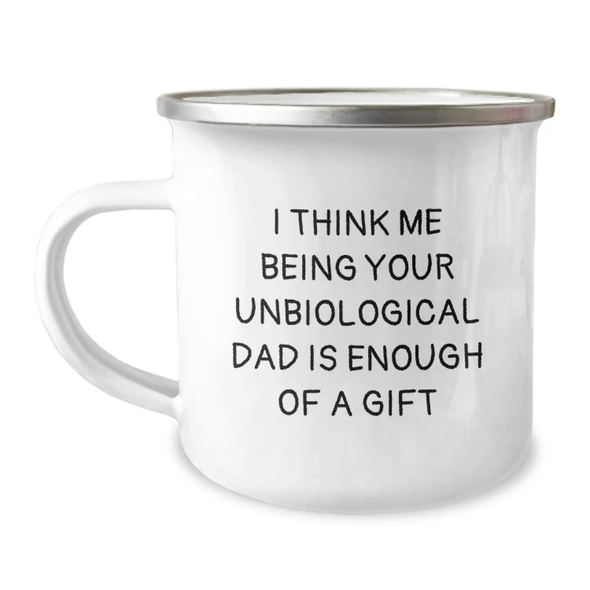 Funny Unbiological Dad Gifts from Men to Unbiological Dad, Unique Graduation Unique Gifts for Unbiological Dad, Camping Mug with Unbiological Dad Quote - Image 1