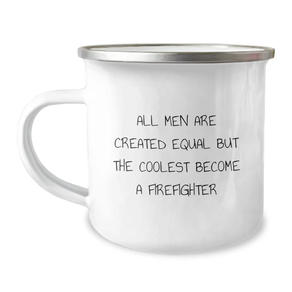 Firefighter Keepsake Camping Mug for Him Birthday Gift - Image 1