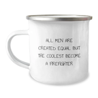Firefighter Keepsake Camping Mug for Him Birthday Gift - Image 1