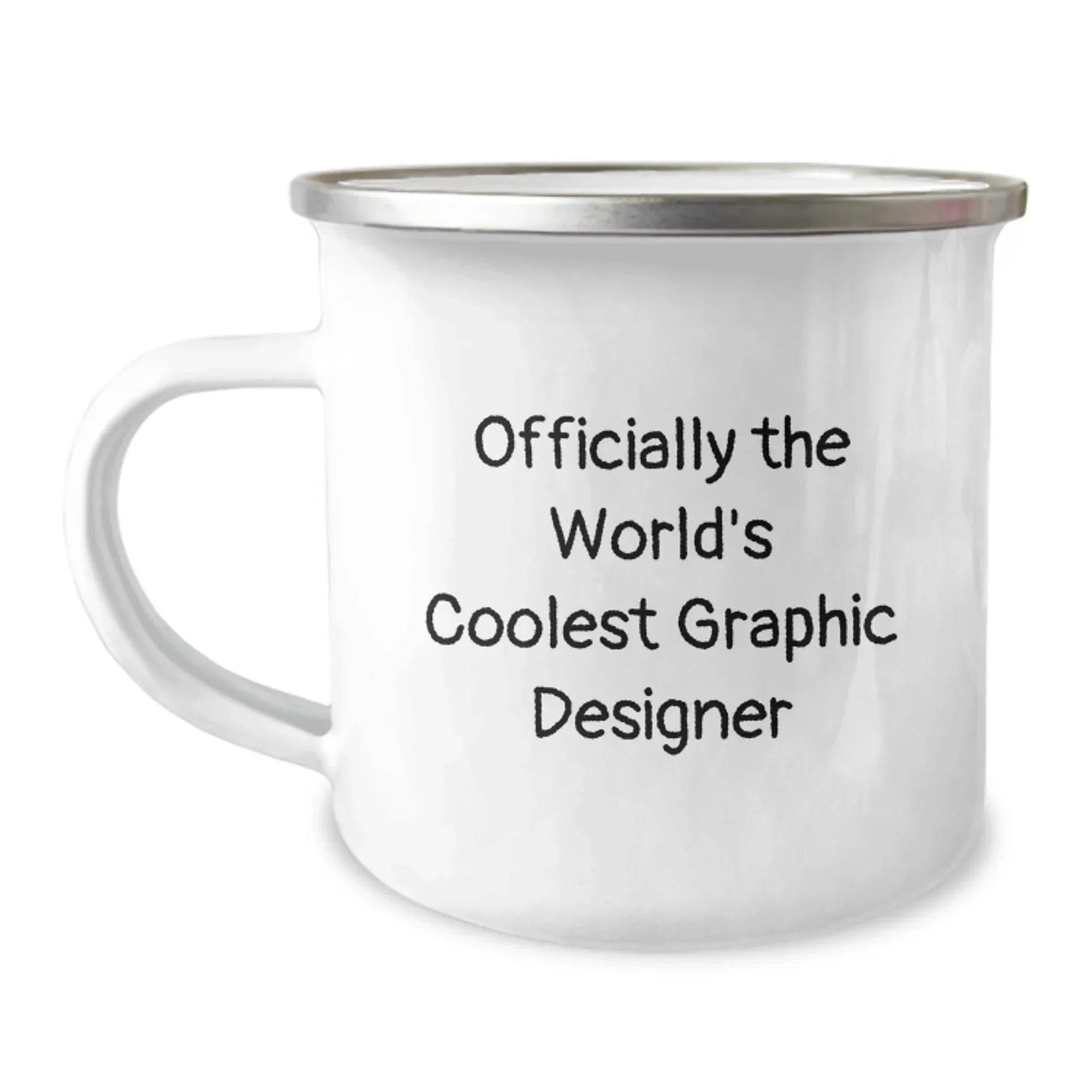 Funny Graphic Designer Gifts from Friends for Graduation - Officially The World's Coolest Camping Mug, 12 oz