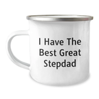 Great Stepdads Gifts from Men - 'I Have The Best Great Stepdad' Funny Camping Mug for Father's Day - Image 1
