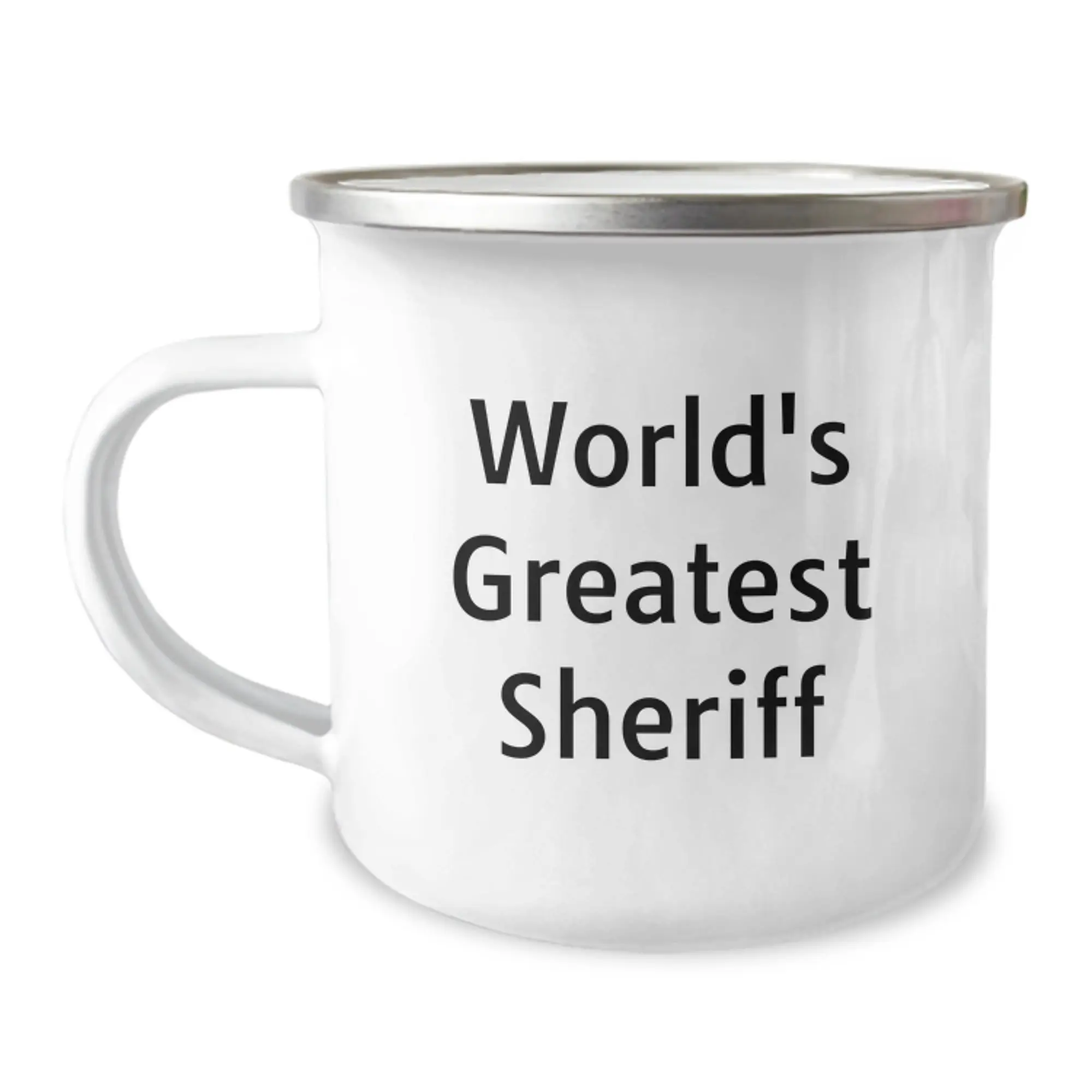 Funny World's Greatest Sheriff Camping Mug for Sheriff Husband Dad Father's Day Unique Gifts - Image 1