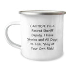 Funny Sheriff Deputy Gifts: Retirement Stories Mug for Men, Women, and Friends - Graduation Unique Gifts from Sheriff Deputy