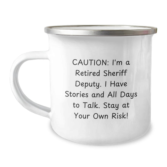 Funny Sheriff Deputy Gifts: Retirement Stories Mug for Men, Women, and Friends - Graduation Unique Gifts from Sheriff Deputy - Image 1
