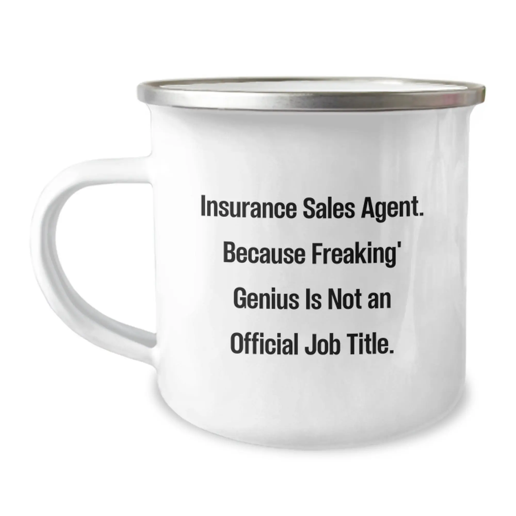 Funny Insurance Sales Agent Gifts from Men, Mom's the Insurance Sales Agent, 12 oz Camping Mug for Mother's Day Unique Gifts - Image 1