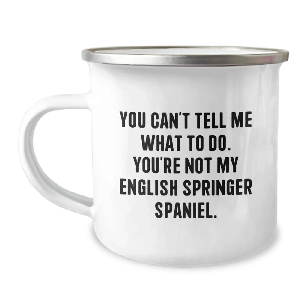Funny English Springer Spaniel Dog Camping Mug Gifts from Men to Women on Valentine's