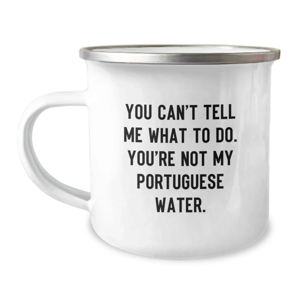 Funny Portuguese Water Dog Gifts for Men, Women, Friends, and Family - Valentine's Unique Camping Mug from Dad, Mom, or You