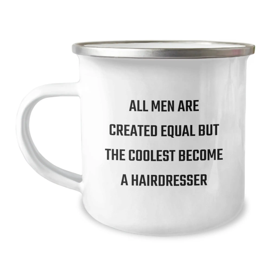 Hairdresser Keepsake Premium Camping Mug for Him Christmas Gift - Image 1
