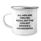 Housekeeper Inspired Camping Mug Gifts from Friends to Housekeeper Graduation Unique Present Camping Mug for Men Funny Quote - Image 1