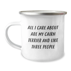 Cute Cairn Terrier Dog Gifts for Men, Funny Camping Mug, Perfect Birthday Unique Gifts from Friends - Image 1
