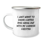 Funny Chinese Crested Dog Lover Gifts from Friends for Valentine's Unique Camping Mugs