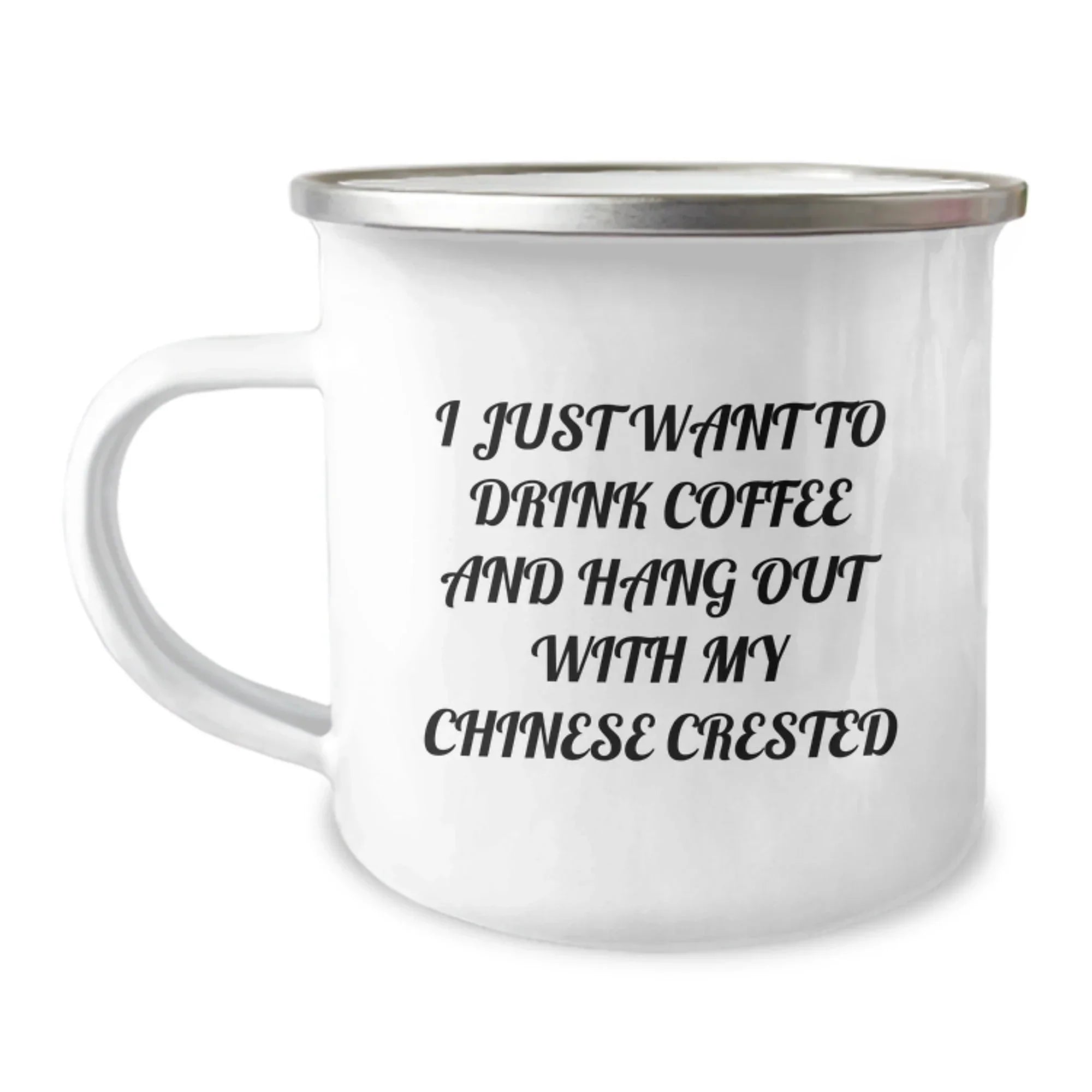 Chinese Crested Dog Lover Gifts for Him, Funny Coffee Mug for Valentine's from Men to Chinese Crested Dog Owners, Camping Mugs for Dog Parents