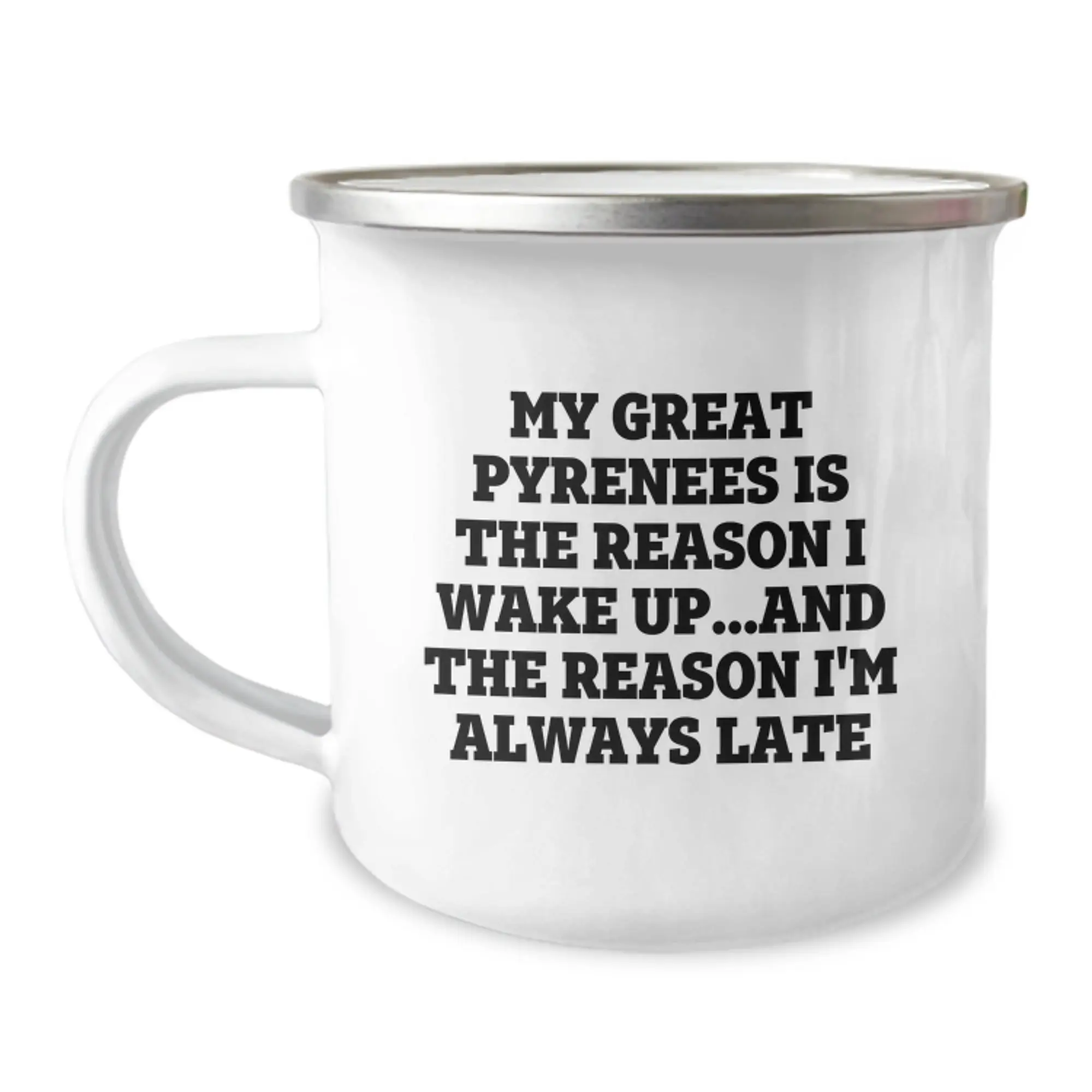 Funny Great Pyrenees Dog Lover Gifts from Friends for Birthday Unique Camping Mug - Image 1