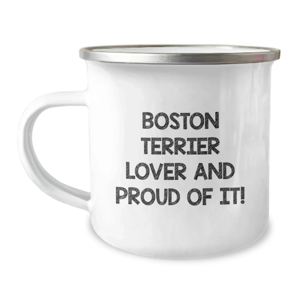 Boston Terrier Camping Mug For Dog Lovers Valentine Gift