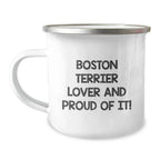 Boston Terrier Camping Mug For Dog Lovers Valentine Gift