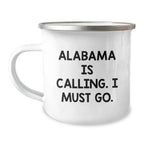 Alabama Pride Camping Mug - 12 Oz Stainless Steel With Enamel Finish For Outdoor Durability