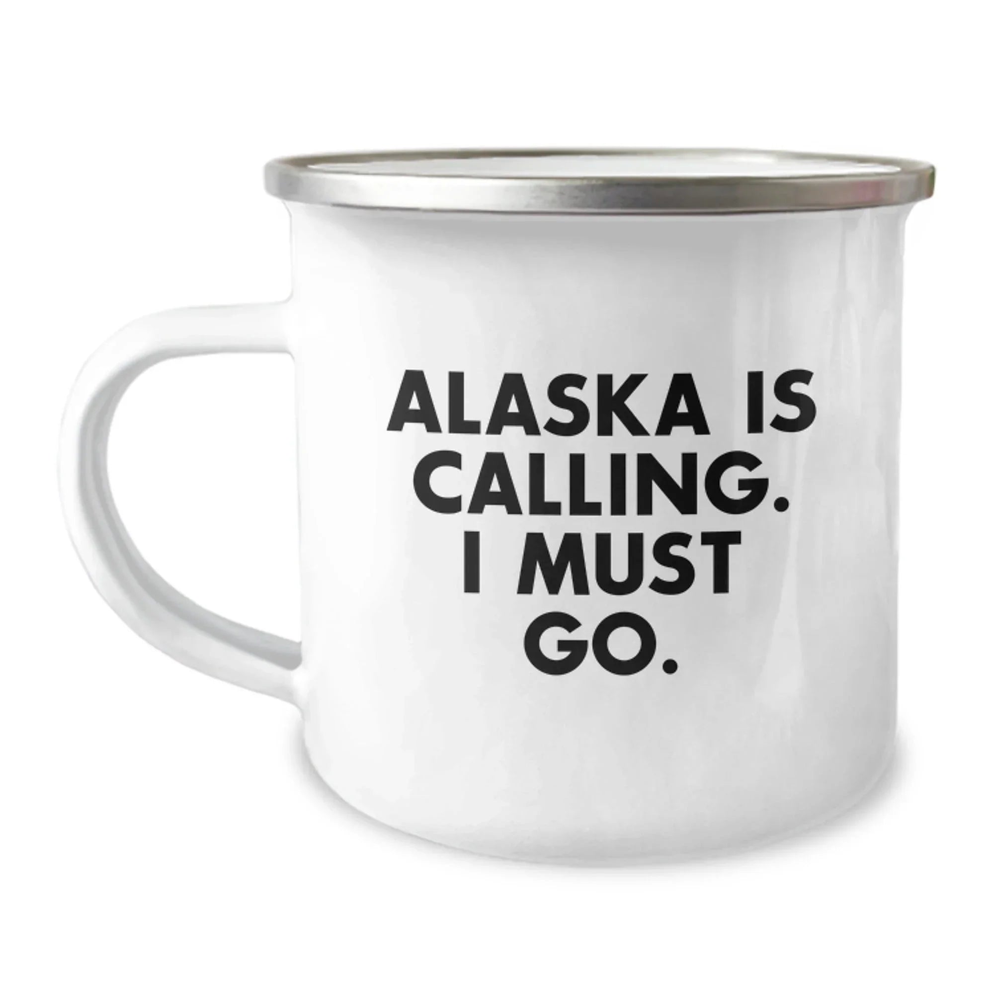 Funny Alaska Gifts for Birthday: 'Alaska Is Calling. I Must Go.' Camping Mug Gifts from Friends for Alaska Enthusiasts