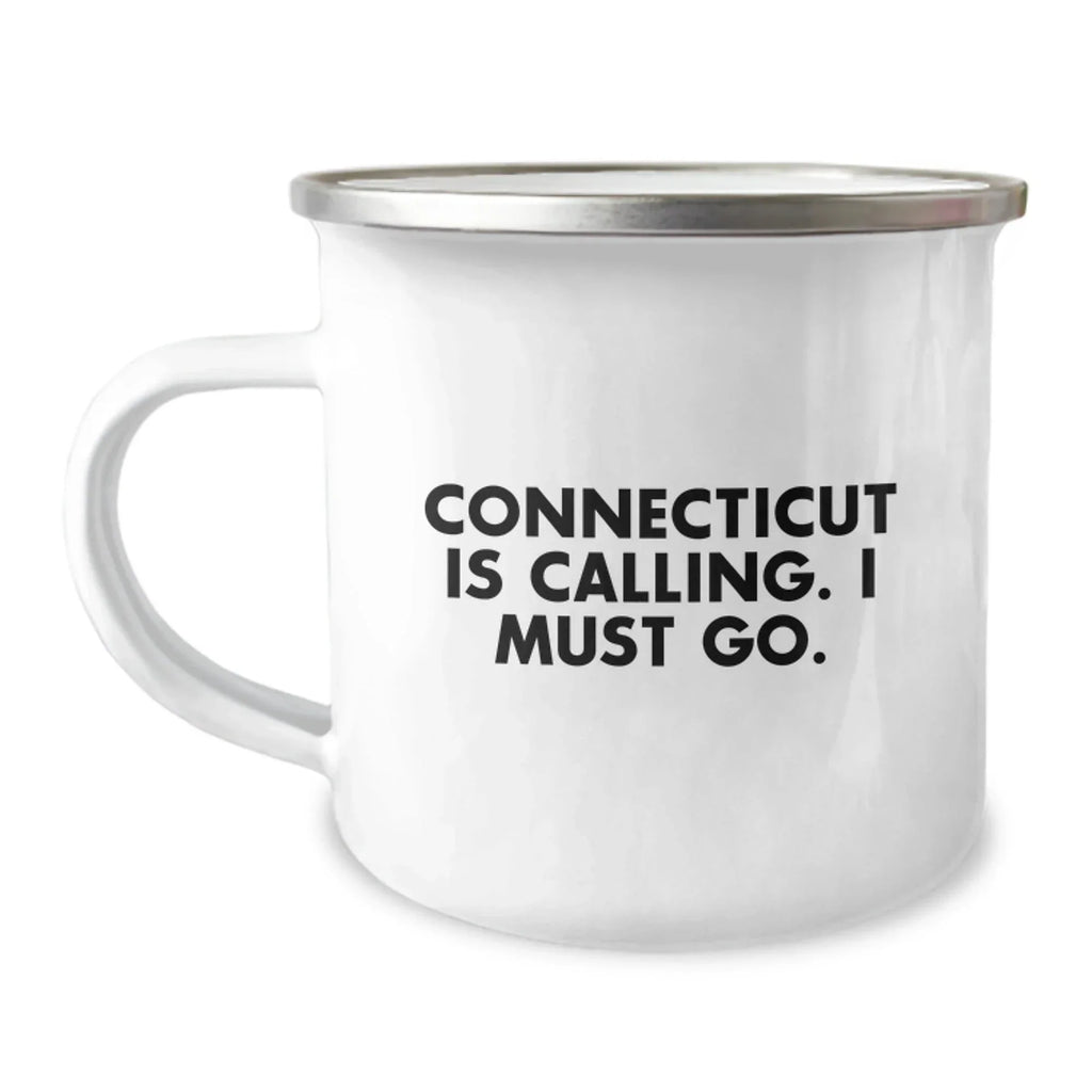 Connecticut Calling Gifts from Friends for Connecticut Men, Inspirational Camping Mug, Birthday Unique Gifts