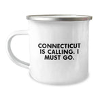 Connecticut Calling Gifts from Friends for Connecticut Men, Inspirational Camping Mug, Birthday Unique Gifts