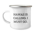 Funny Motivational Camping Mug Gifts from Men to Friends in Hawaii, Inspirational Quote for Birthday Unique Presents - Image 1