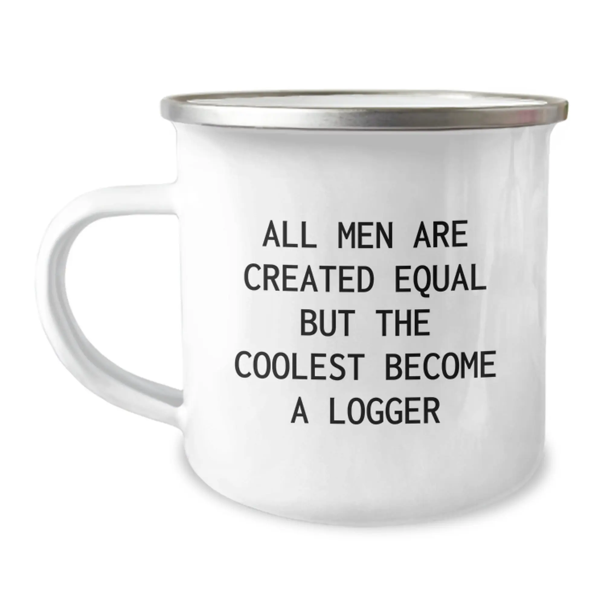 Logger Camping Mug Idea for Coworkers Birthday Gift Stainless Steel 12oz - Image 1