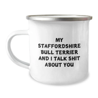 Staffordshire Bull Terrier Keepsake Camping Mug for Him Graduation Gift - Image 1