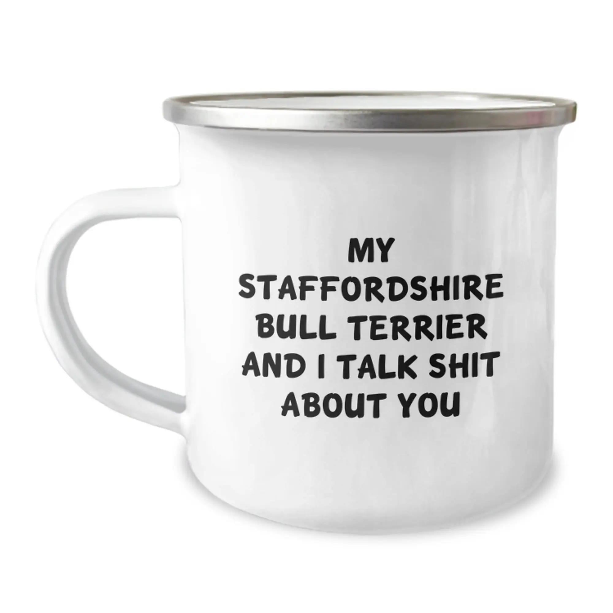Staffordshire Bull Terrier Keepsake Camping Mug for Him Graduation Gift - Image 1