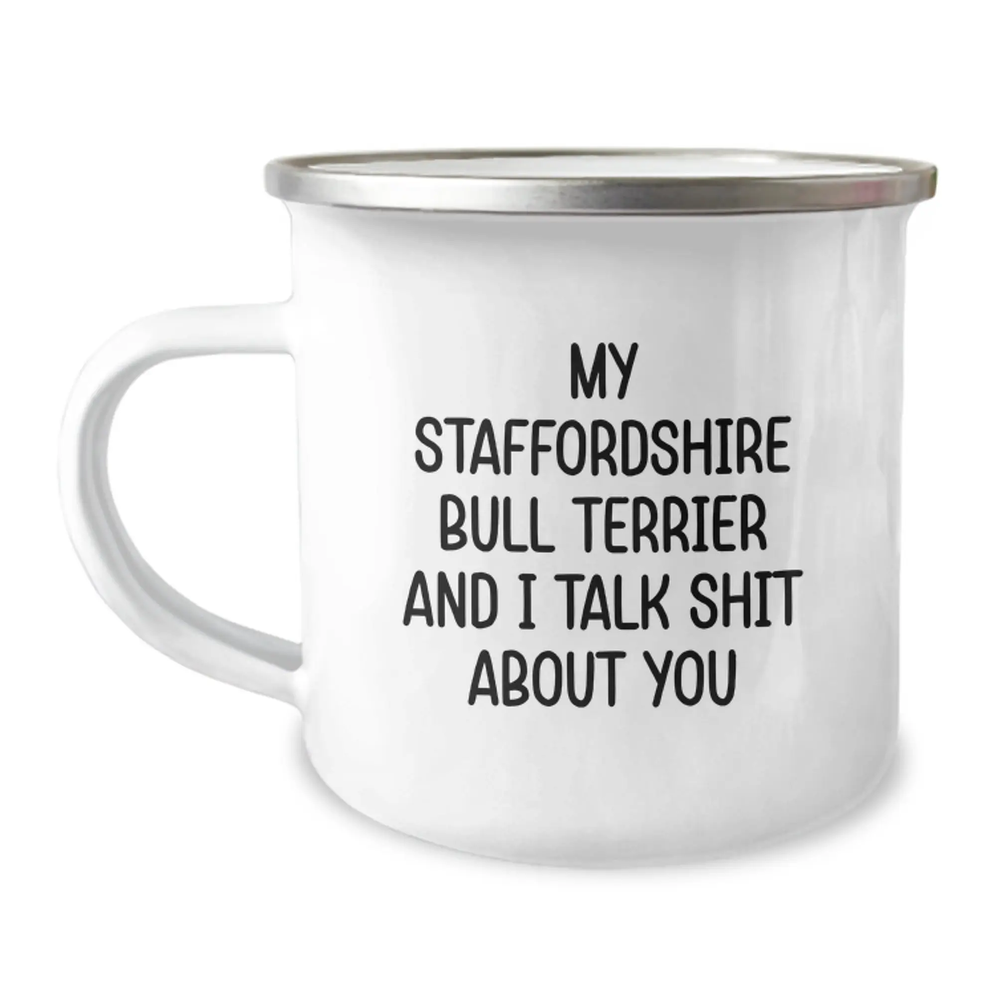 Staffordshire Bull Terrier Dog Lover Gifts for Men and Women, Funny Quote Camping Mug for Graduation, Unique Gift from Friends - Image 1