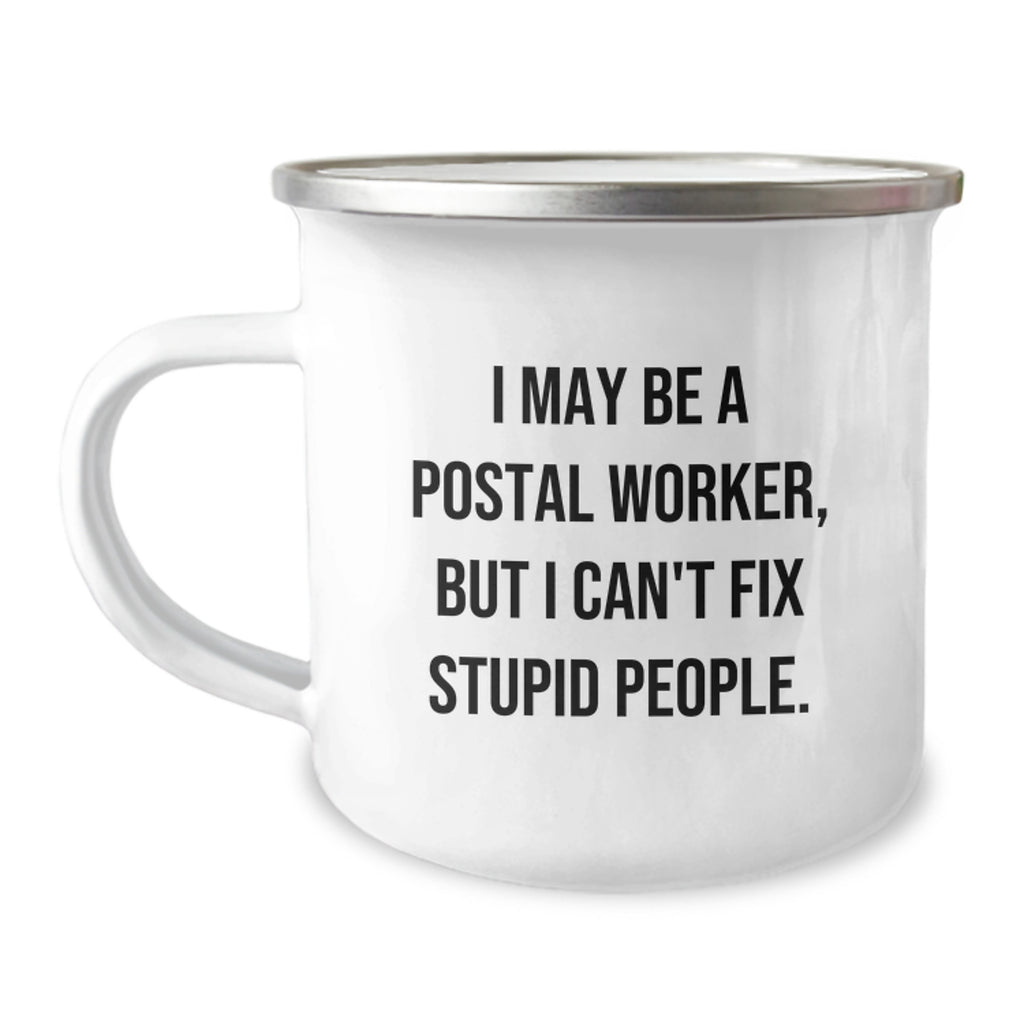 Christmas Gift for Her Humorous Postal Worker Camping Mug Present - Image 1