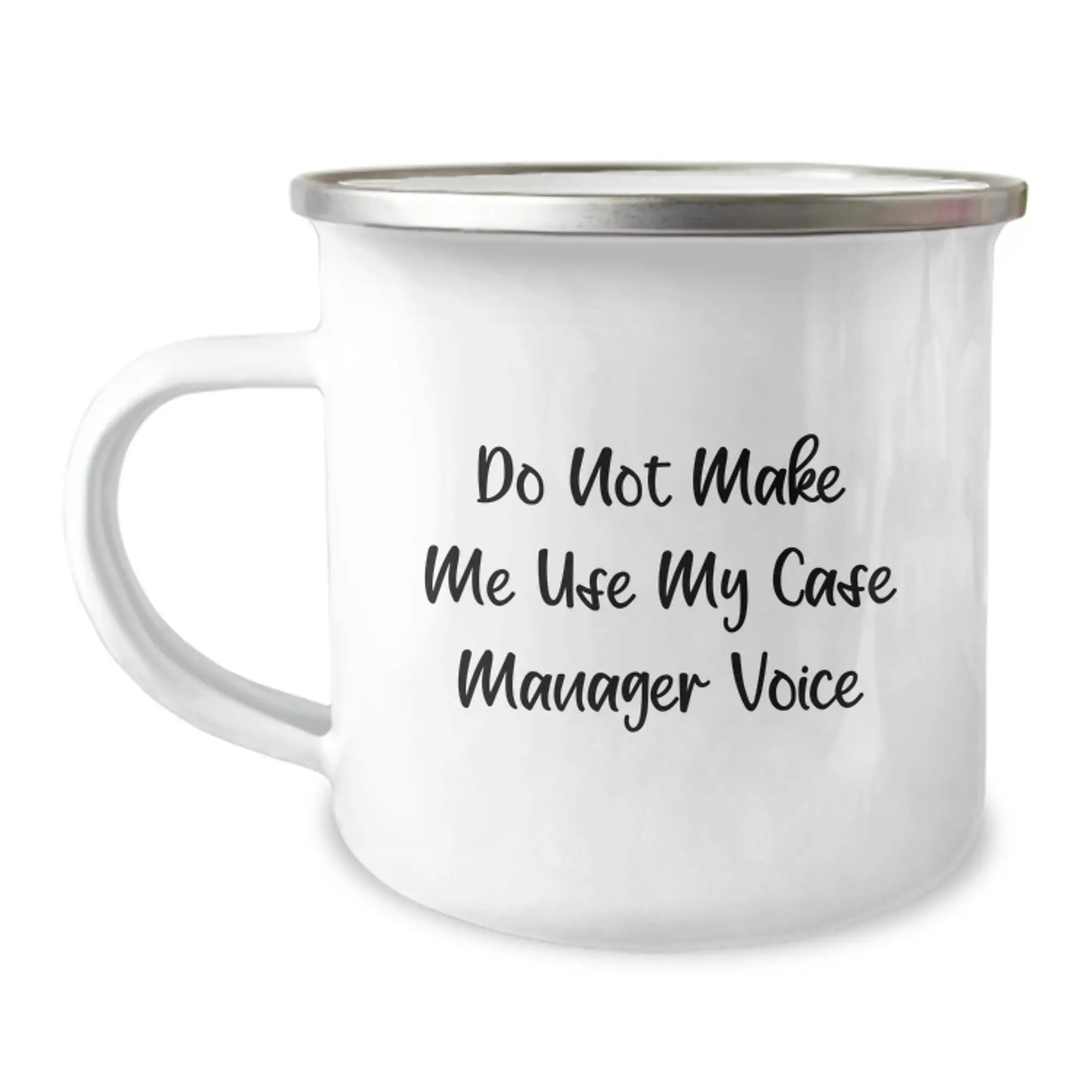 Birthday Gift for Her Camping Mug – Case Manager Voice Quote Present - Image 1