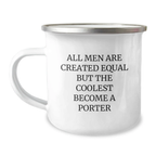 Humorous Porter Novelty Stainless Camping Mug for Friends Birthday Gift - Image 1