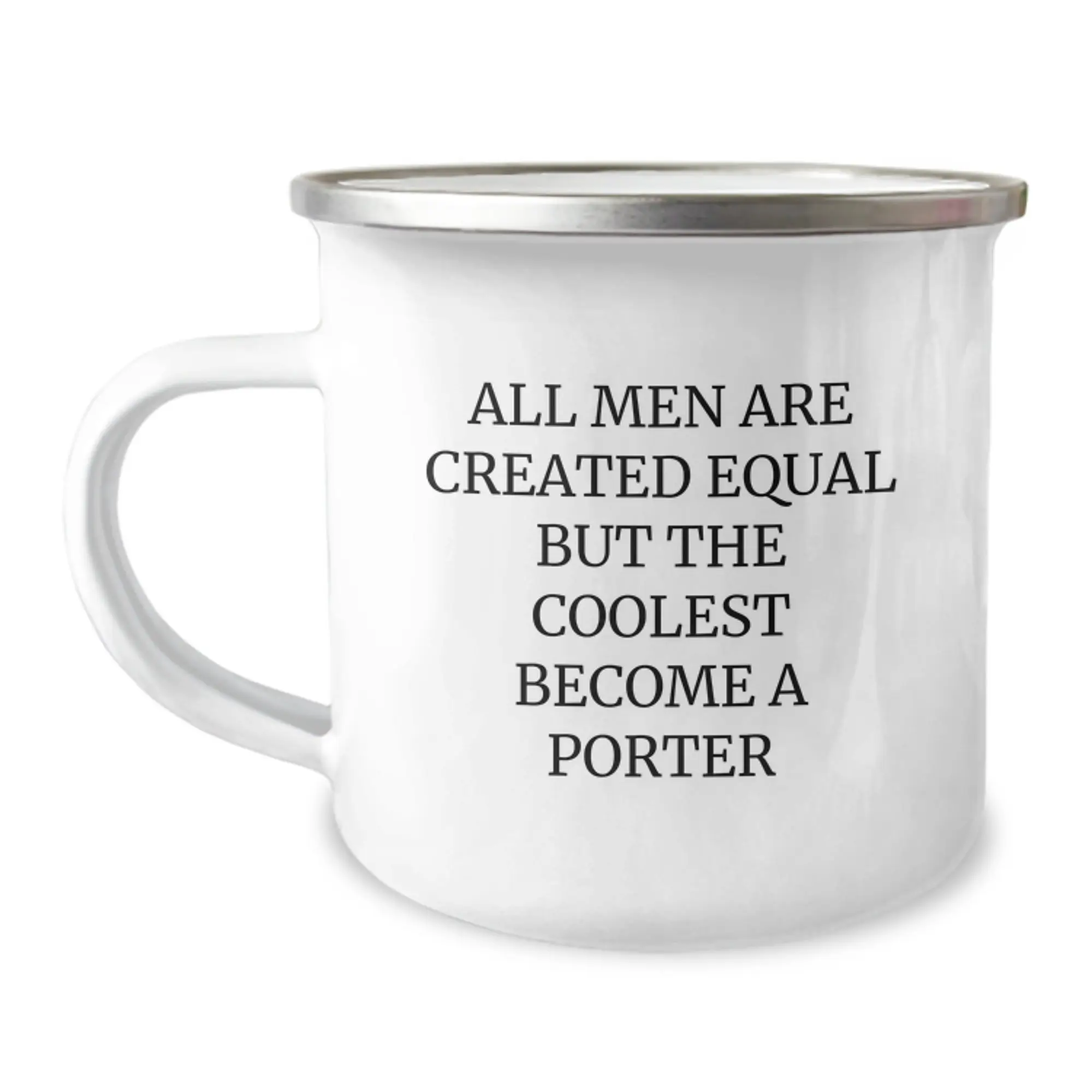 Humorous Porter Novelty Stainless Camping Mug for Friends Birthday Gift - Image 1