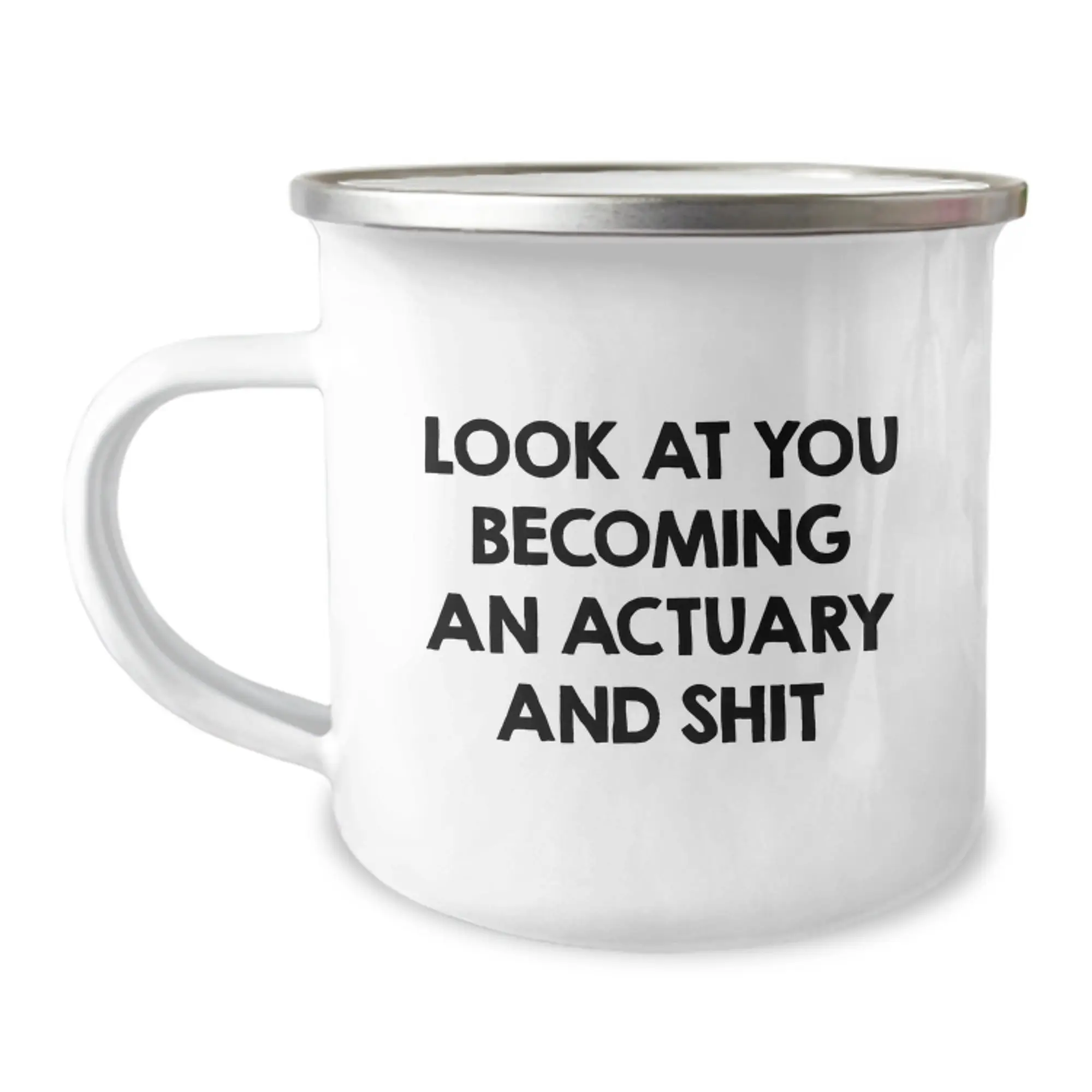 Playful Actuary Camping Mug Birthday Novelty Gift for Friends - Image 1