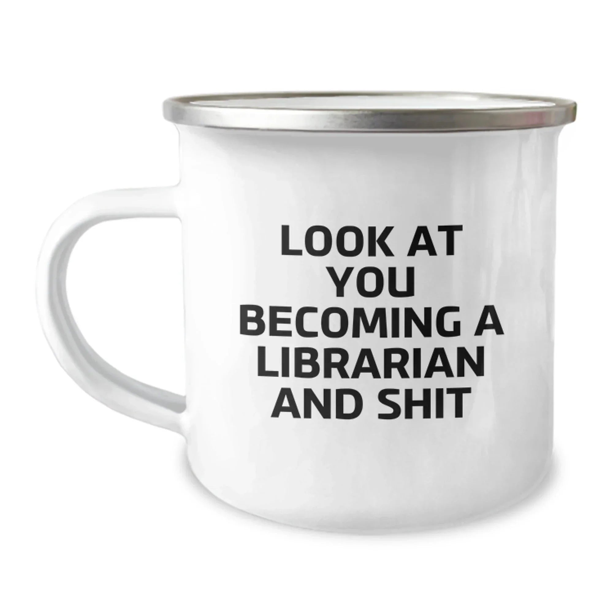Librarian Camping Mug Gifts from Friends for Librarian Funny Quote Birthday Unique Gifts from Librarian Enthusiasts