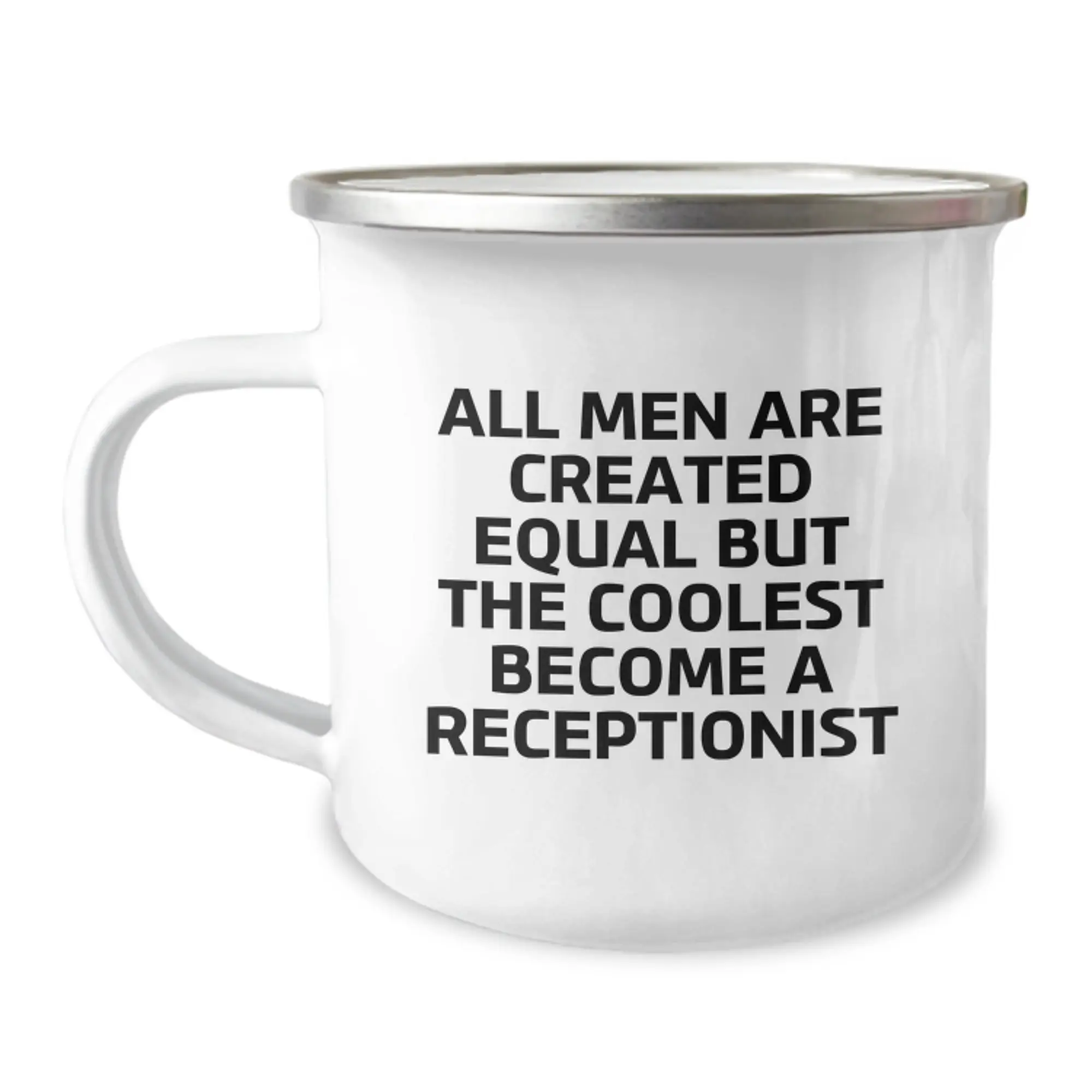 Receptionist Gift for Him - All Men Are Created Equal Keepsake Camping - Image 1