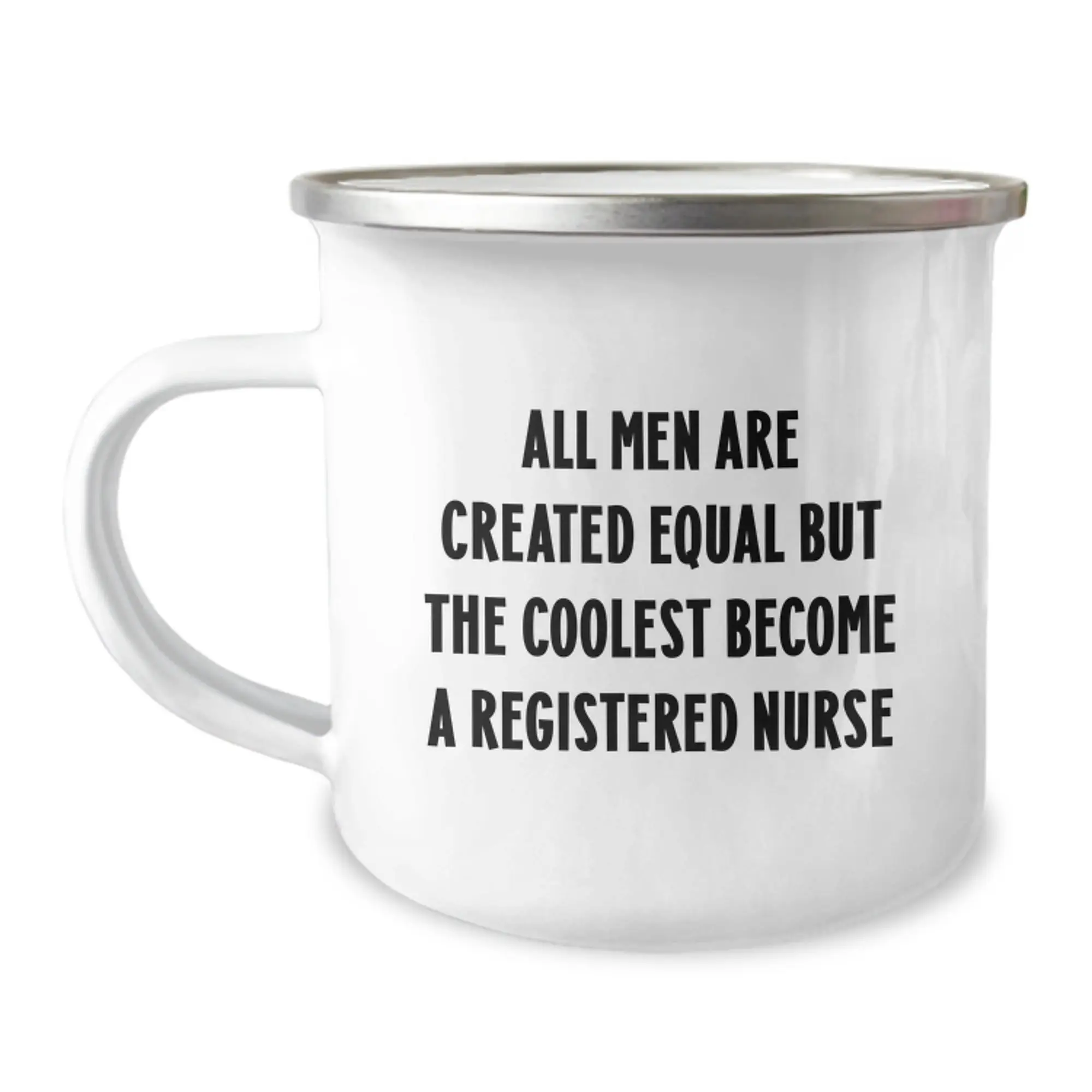 Humorous Registered Nurse Camping Mug Novelty Birthday Gift for Friends - Image 1