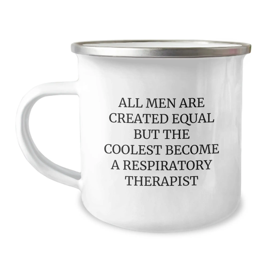 Christmas Gift for Her - Inspiring Respiratory Therapist Camping Mug - Image 1