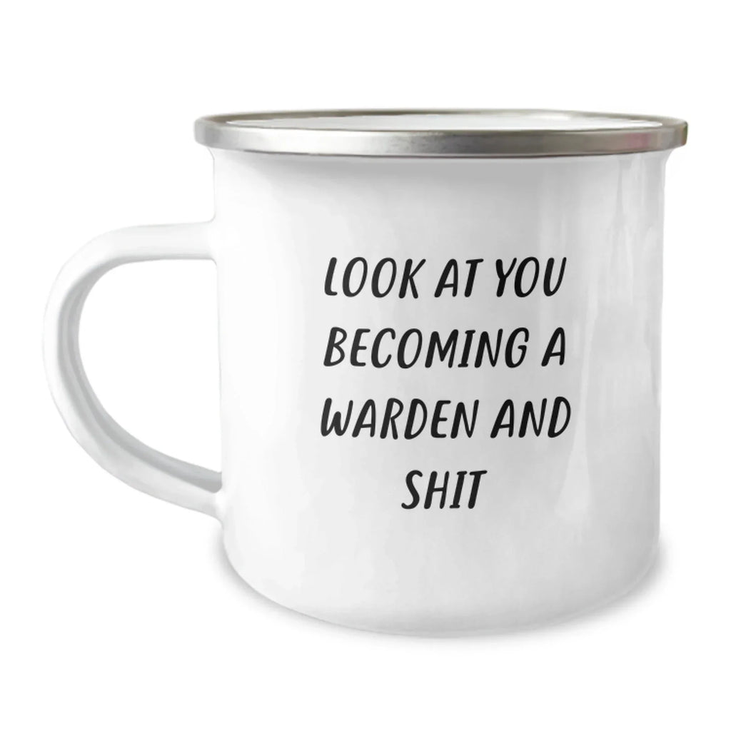 Funny Warden Gifts from Friends - Unique Camping Mug for Warden Lovers, Christmas Unique Gifts for Men Women Family