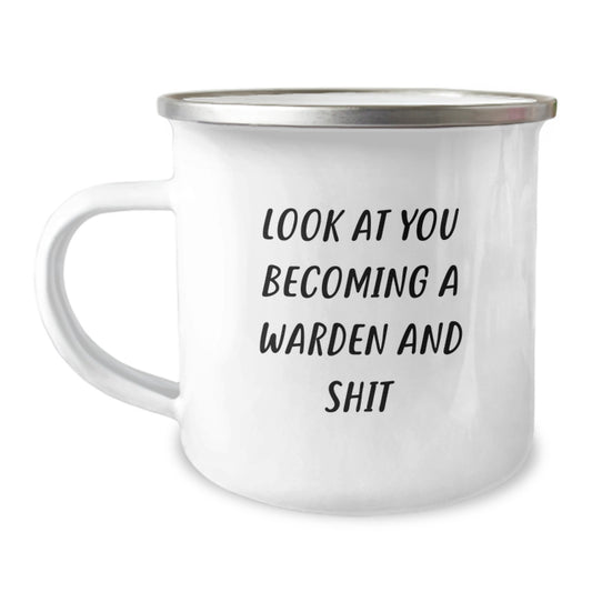 Funny Warden Gifts from Friends - Unique Camping Mug for Warden Lovers, Christmas Unique Gifts for Men Women Family - Image 1
