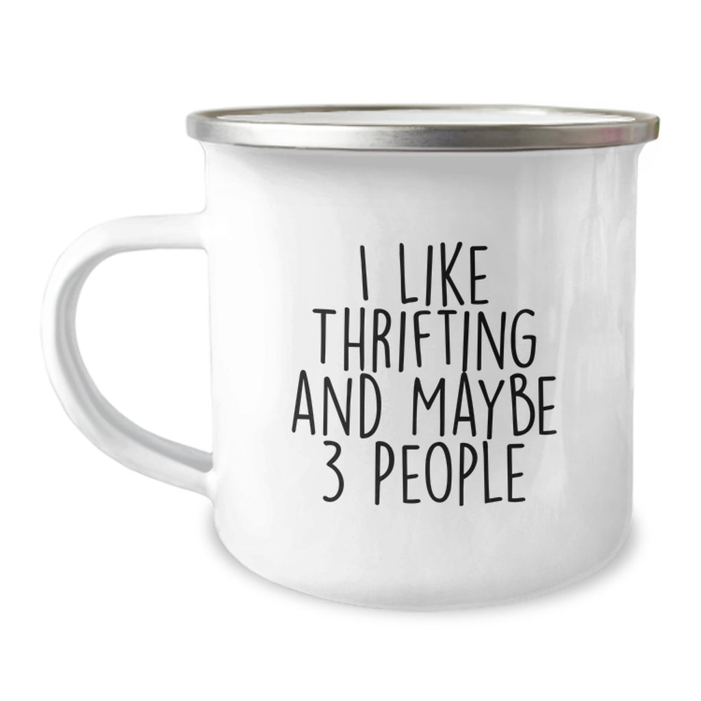 Thrifting Camping Mug Gift for Him - I Like Thrifting Keepsake - Image 1