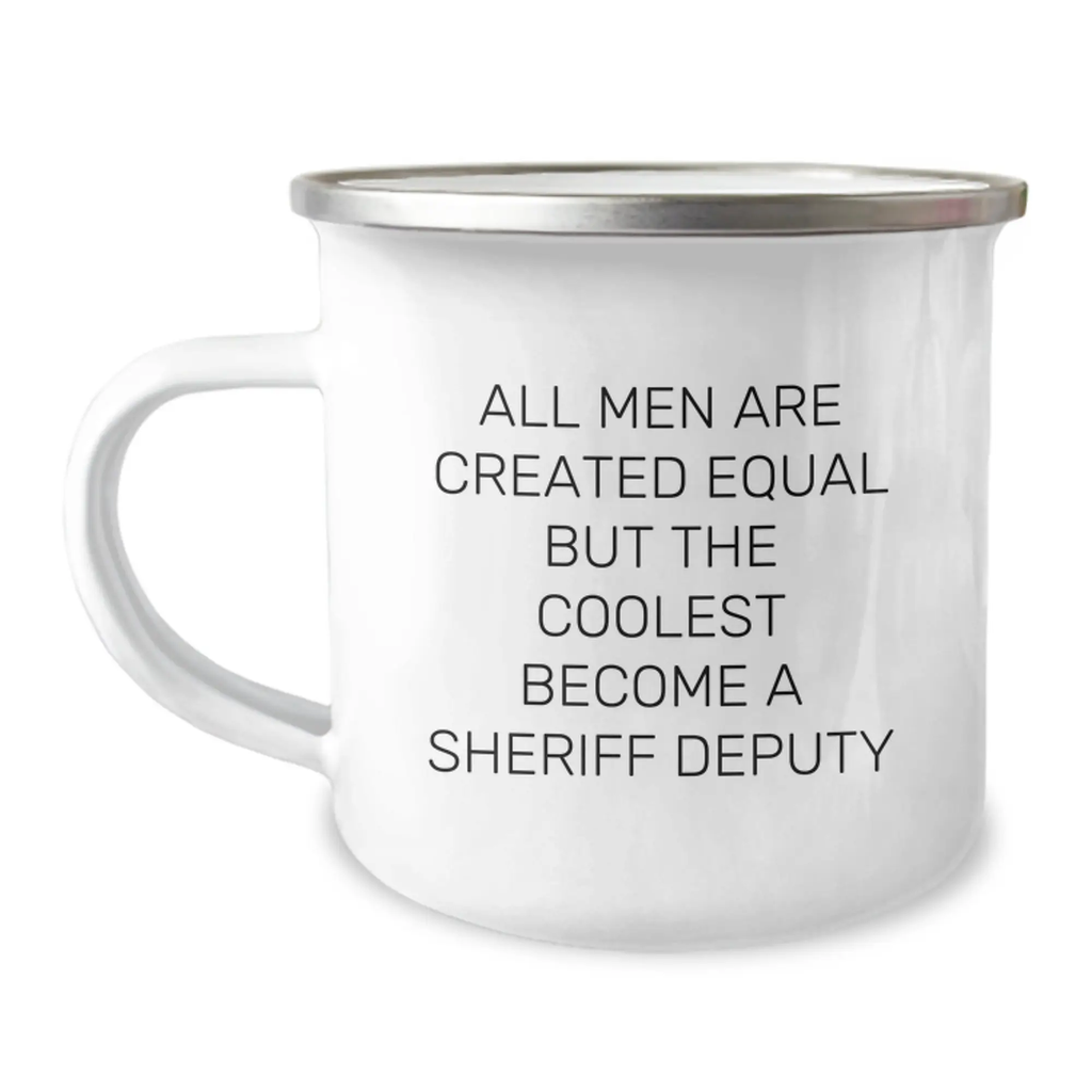 Unique Sheriff Deputy Gifts for Men, Funny Camping Mug, Graduation Unique Gifts from Friends - Image 1