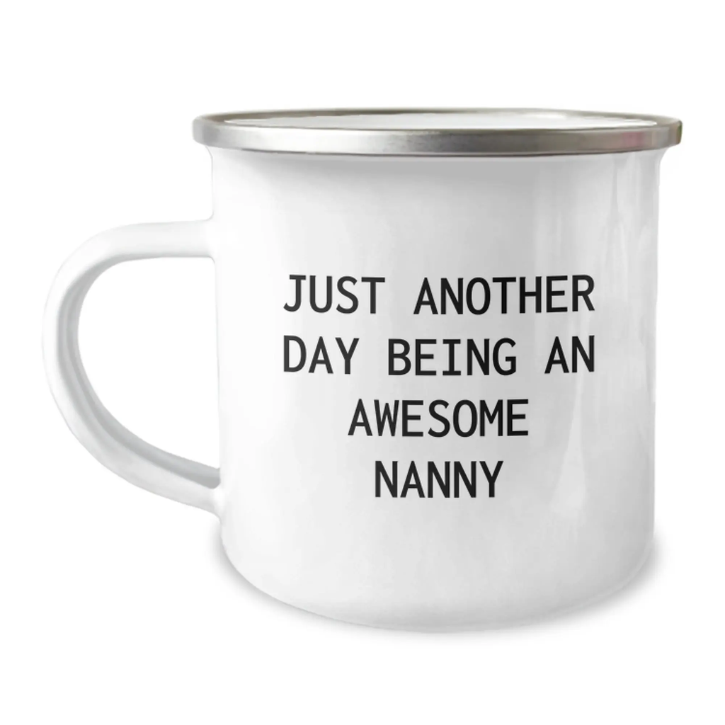 Witty Nanny Camping Mug – Birthday Gift for Friends – Novelty Surprise - Image 1