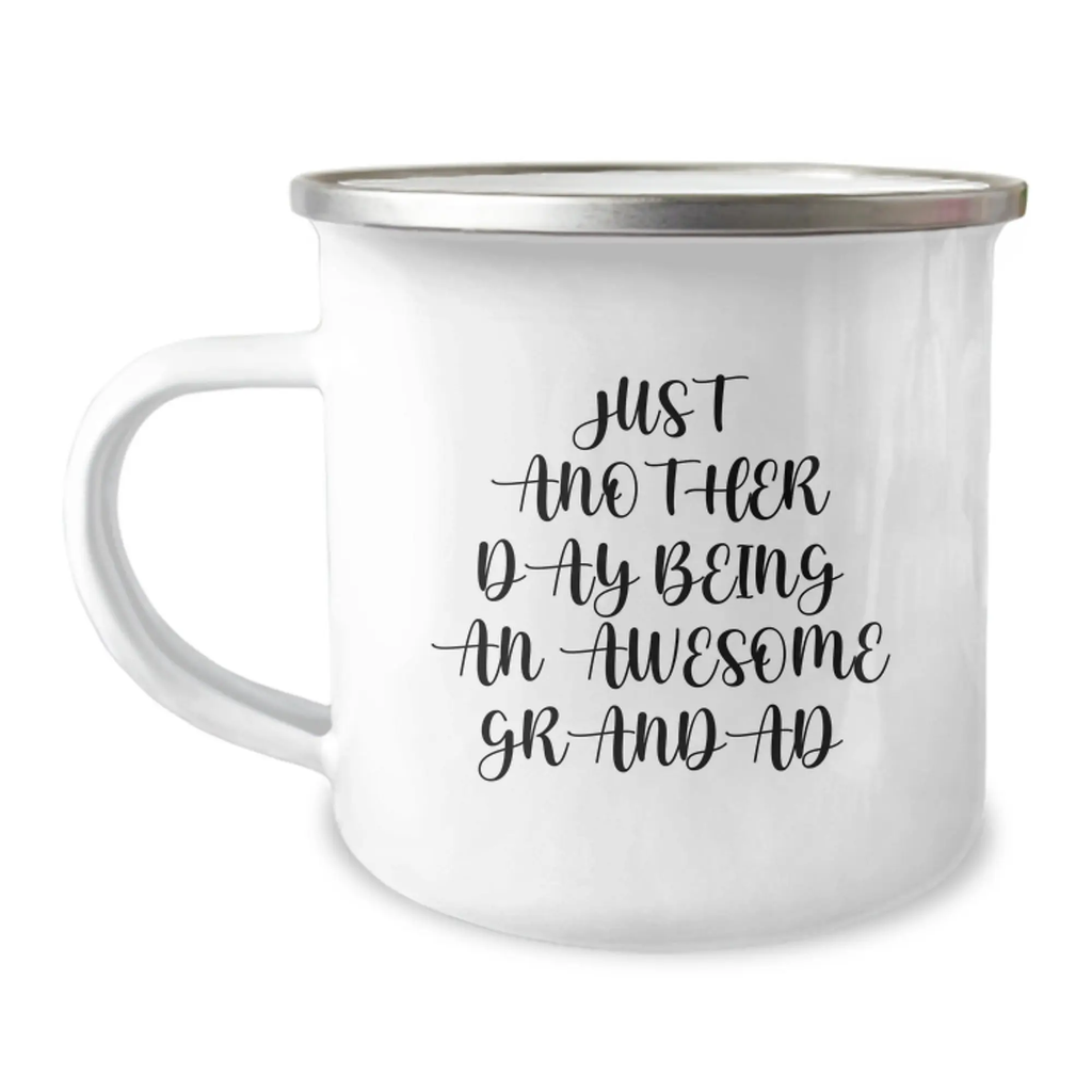 Grandad Keepsake Camping Mug Awesome Grandad Surprise Birthday Gift - Image 1