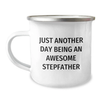 Funny Stepfather Gifts for Stepfather - Funny Quote about Being an Awesome Stepdad, Camping Mug for Men, Graduation Unique Gifts from Family - Image 1