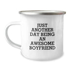 Funny Sweetheart Gifts from Men - Christmas Unique Gifts for Sweetheart - Just Another Day Being An Awesome Sweetheart Camping Mug