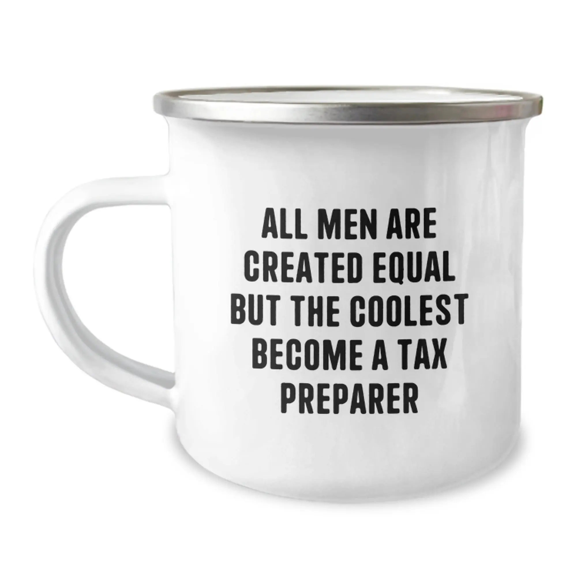 Funny Tax Preparer Gifts from Friends, Unique Camping Mug for Tax Preparer Guys, Perfect Graduation Unique Gifts with Coolest Become A Tax Preparer Quote - Image 1