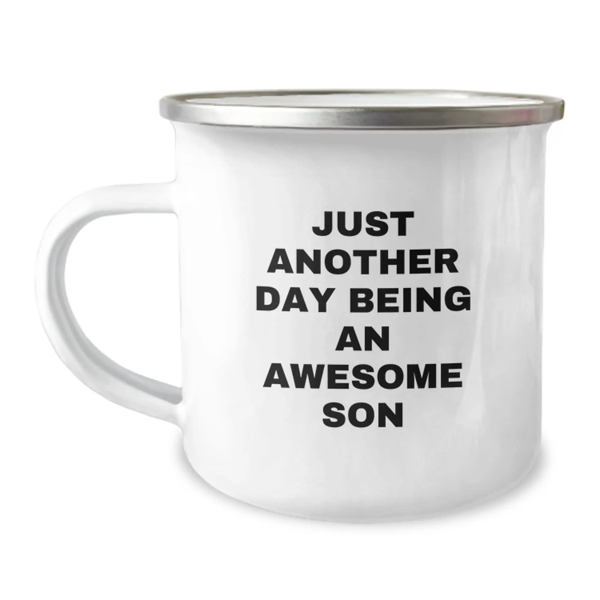 Gifts for Son Funny Quotes Camping Mug 12 oz Stainless Steel Graduation Unique Gifts - Image 1